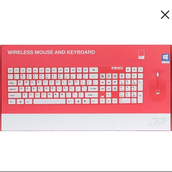 NEW Pantone Wireless Mouse & Keyboard Combo Set 2.4GHz Full Size Peach Rose - Picture 2 of 3